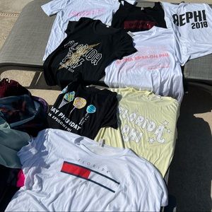 Lot of 8 AEPhi {Alpha Epsilon Phi} sorority shirts